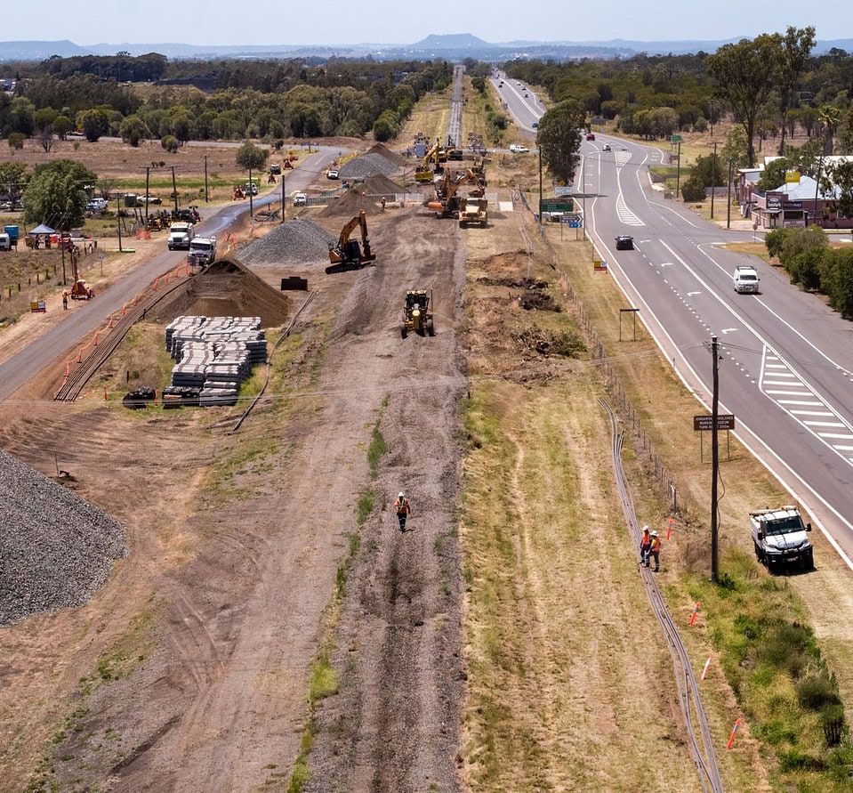 aerial videography Queensland rail project in Jondaryan