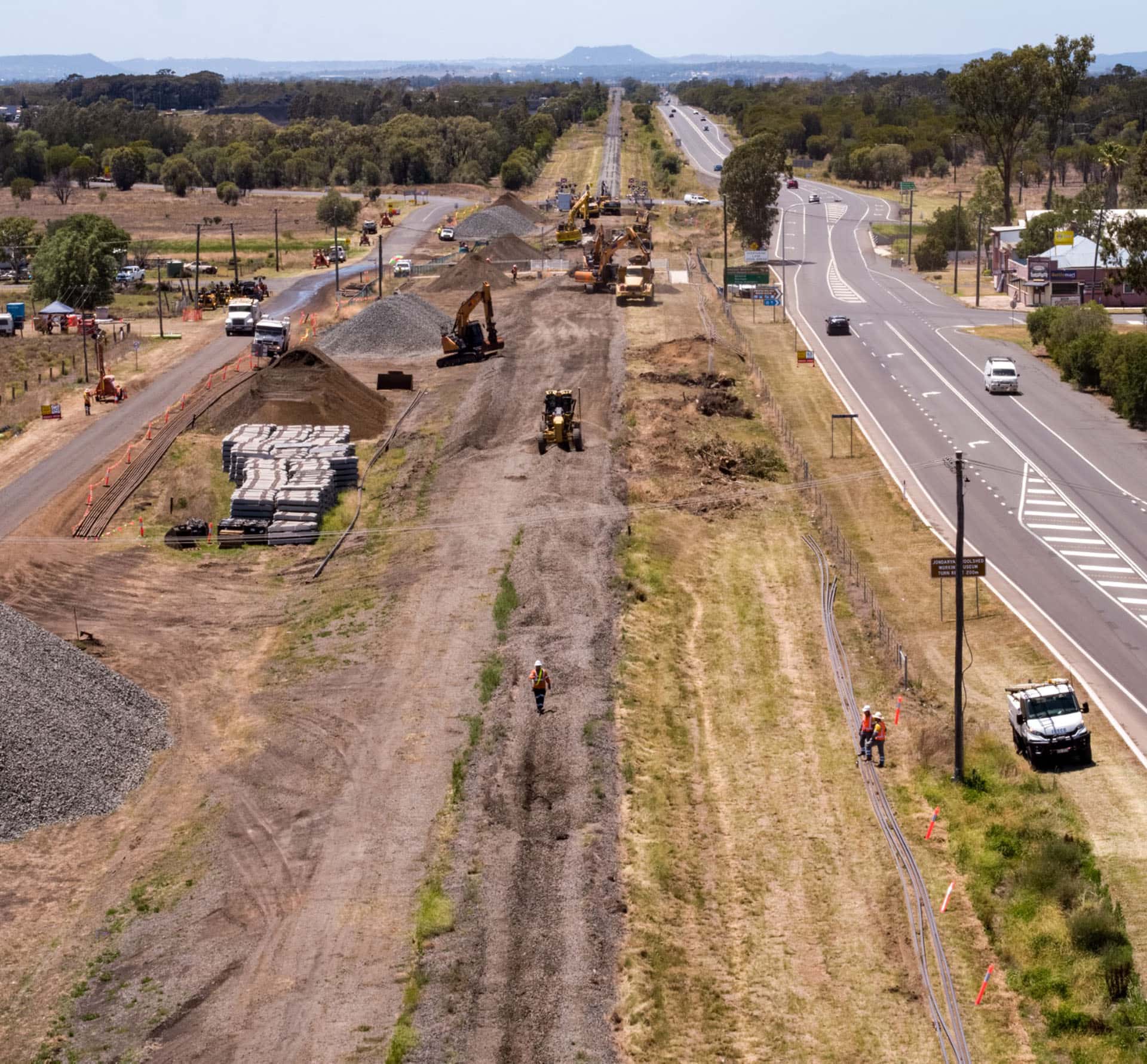 aerial videography Queensland rail project in Jondaryan