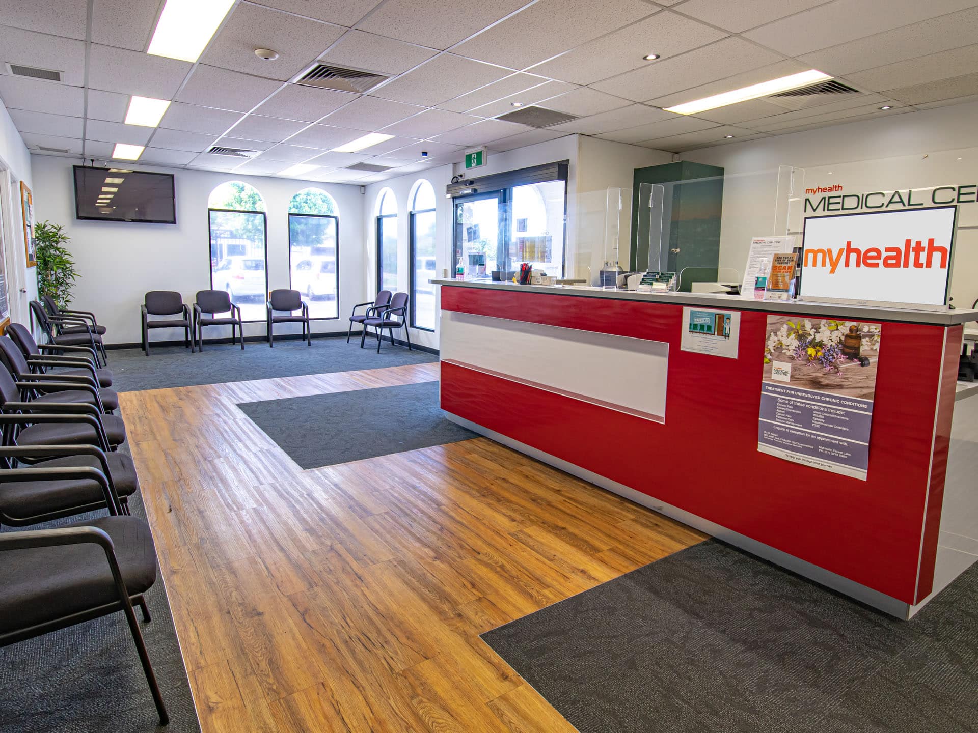 medical centre photography Queensland medical centre reception desk interior