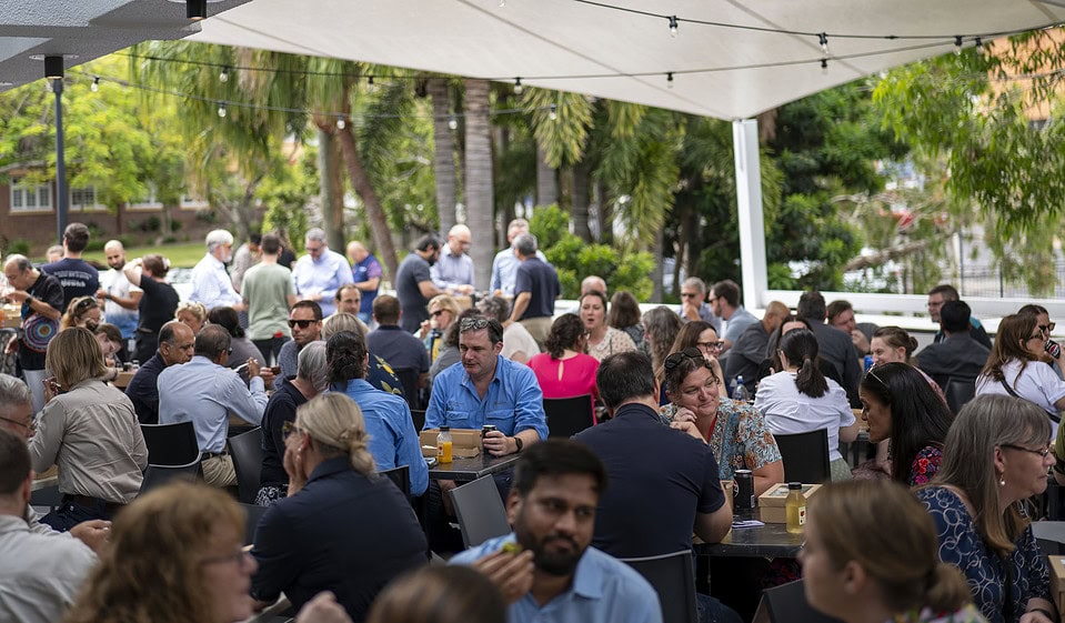 Wide audience view during Ipswich City Council Service Awards ceremony in Ipswich, Queensland.
